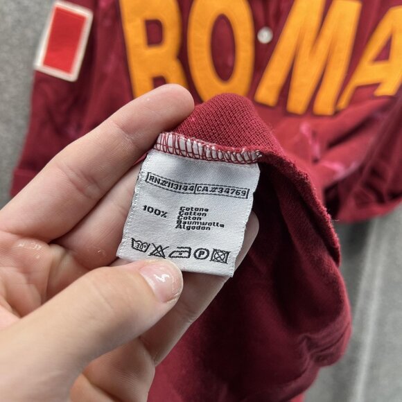 Robe Di Kappa Roma Polo Shirt Mens XL Maroon Italy Flag Soccer Chenille - Picture 4 of 11